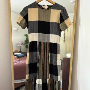 Ace & jig Marie patch work dress in banjo, maxi, (XS)
